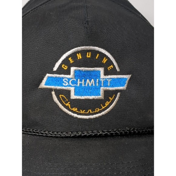 Vintage Steve Schmitt Chevrolet Bowtie Advertising Snapback Trucker Hat Highland - Picture 2 of 8